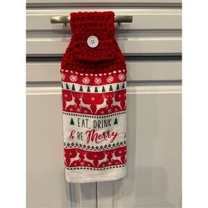 Crochet Top Kitchen towel-Coffee makes everything better